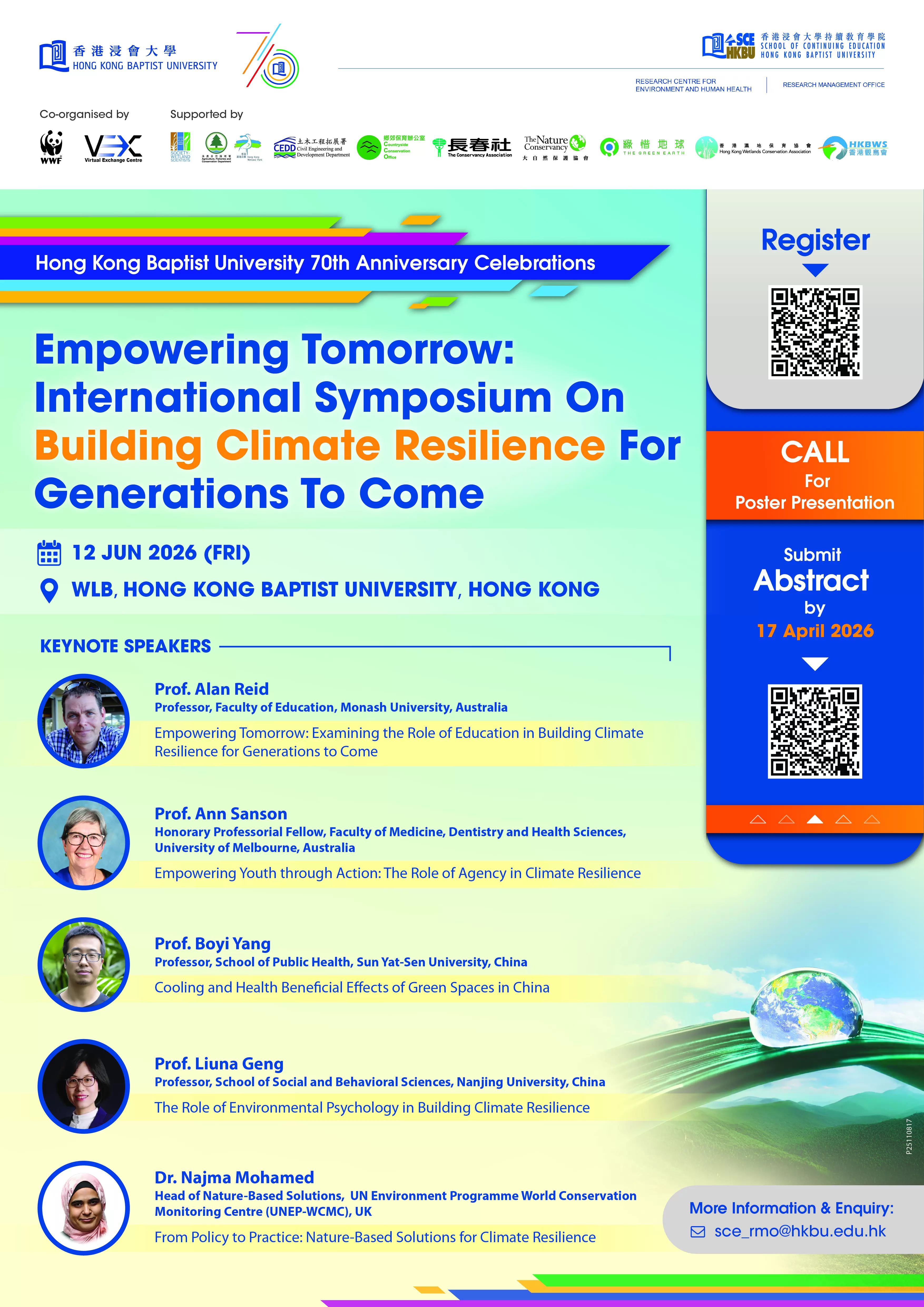 Empowering Tomorrow: International Symposium on Building Climate Resilience for Generations to Come